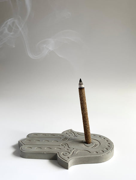 Hamsa Hand Incense Holder~ Concrete Incense Holder
