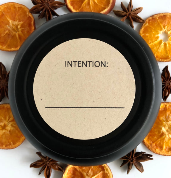 Holiday Ritual Candle ~Yule Ritual Candle~Handcrafted Natural Orange & Cinnamon Soy Candle~Christmas Intention Candle~