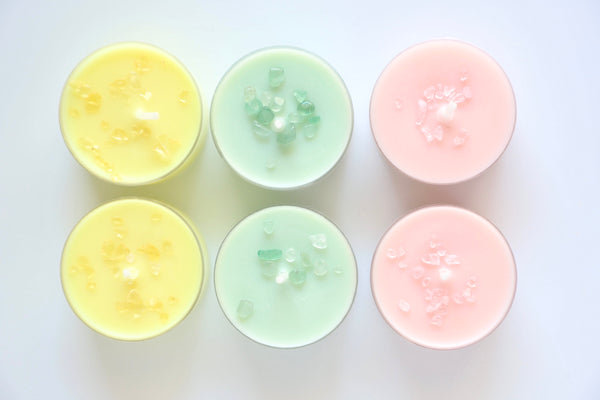 Intention Tealight Candles~Crystal Tealight Candles~