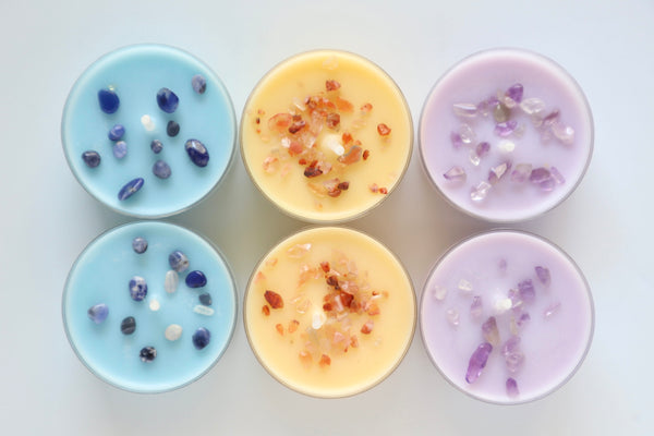 Intention Tealight Candles~Crystal Tealight Candles~