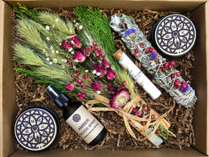 House Cleansing Kit~Energy Cleansing Ritual Smudge Kit~Spiritual Cleansing Gift Box~