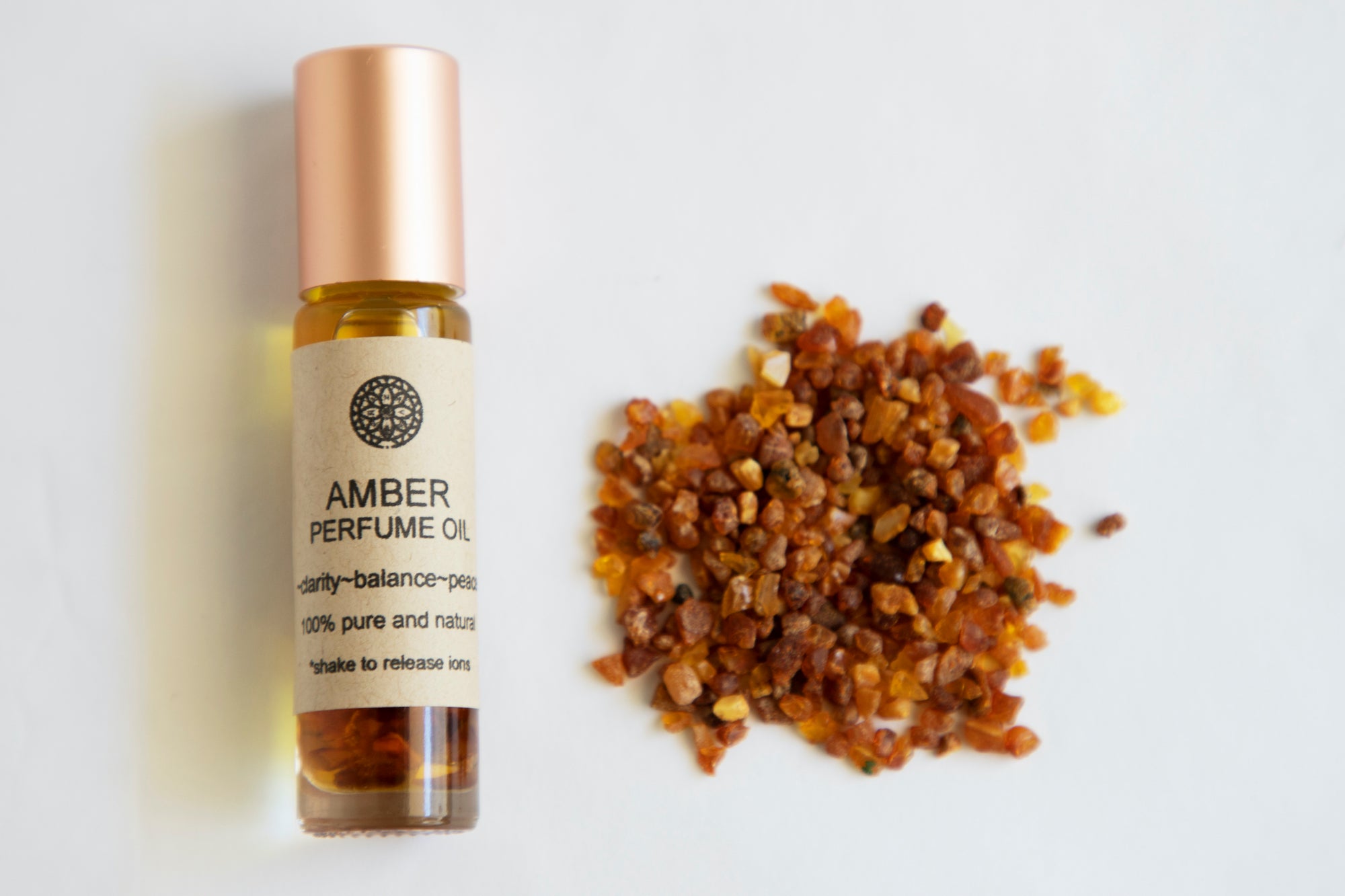 INDULGE ~ AMBER Perfume Oil Concentrate Roll-On and Organic Eau de Toilette  Gift Set by Sage